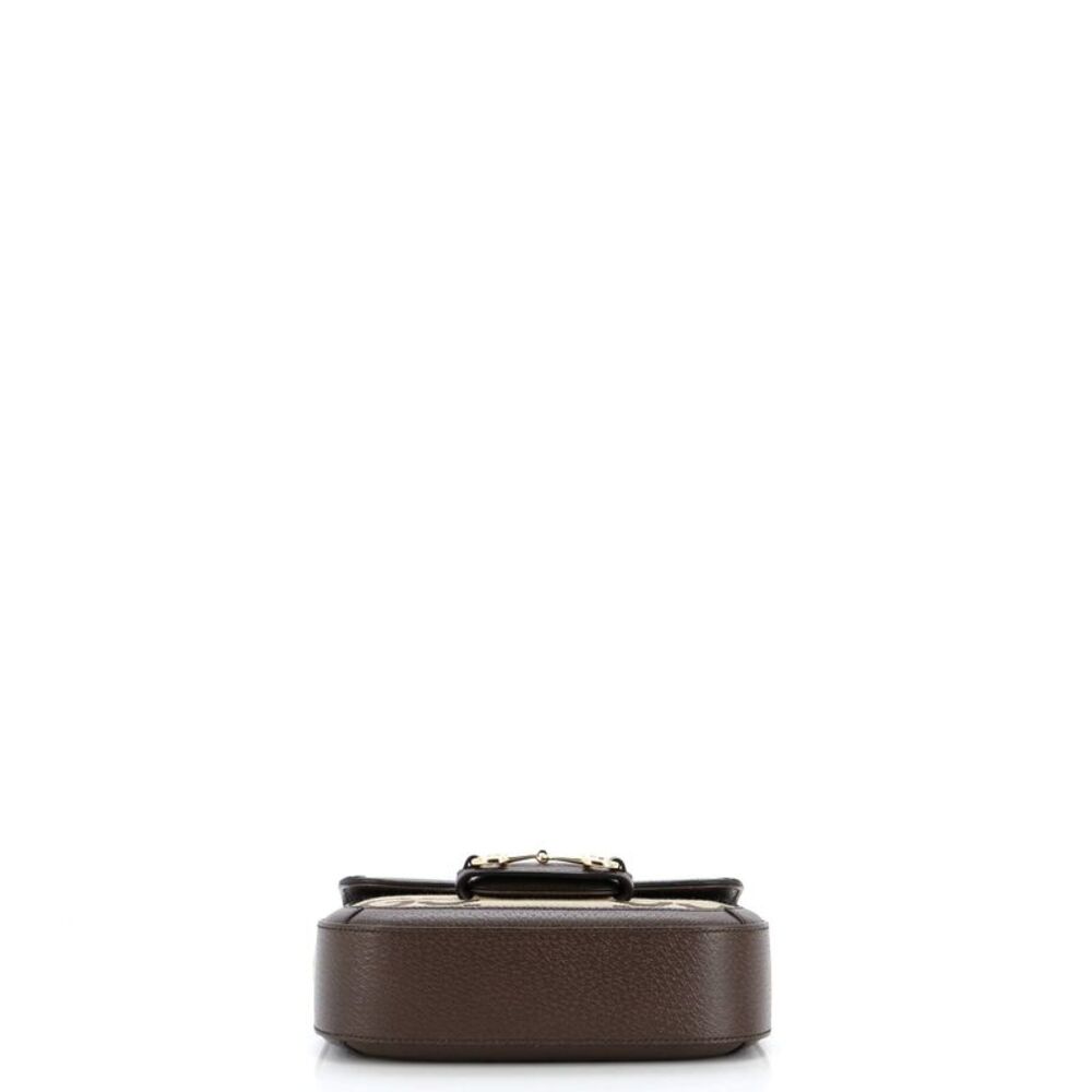 Gucci Horsebit 1955 Shoulder Bag Jumbo GG Canvas Mini Brown - Picture 4 of 6